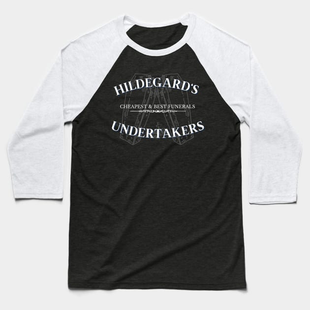 Hildegard's Undertakers-From Miss Scarlet and the Duke Baseball T-Shirt by still turning out